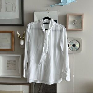 *SOLD* Uniqlo JW Anderson tie neck blouse, szS